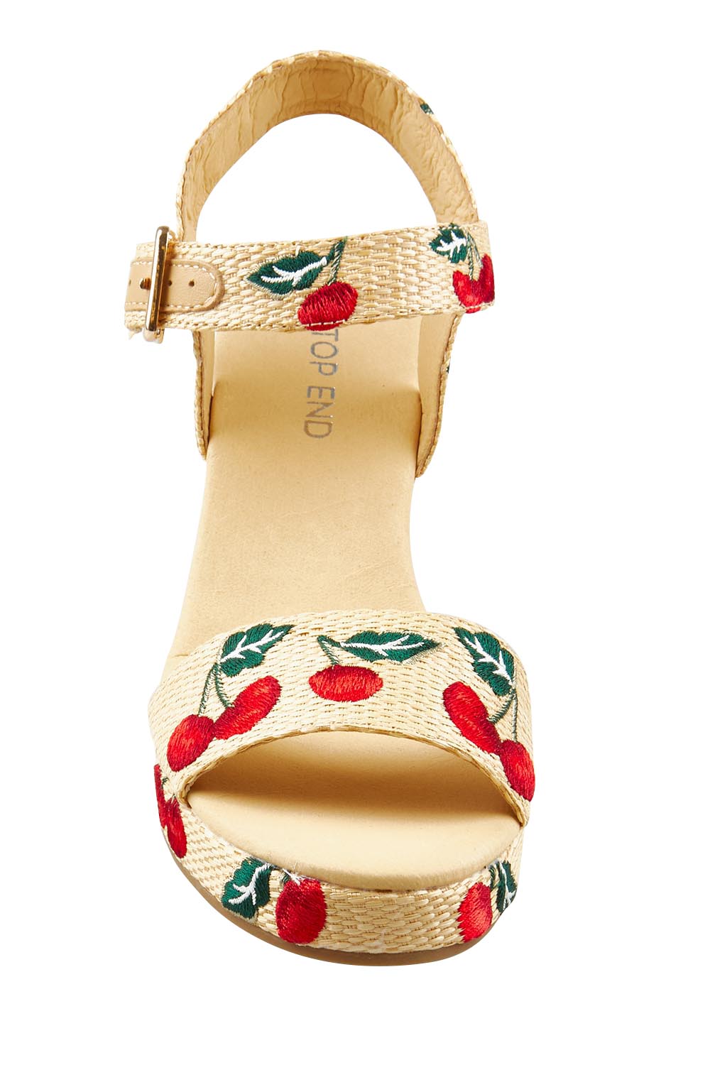 Product shot of the Gossier Cherry Wedge in colour Cherries, detail