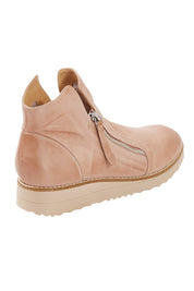 Product shot of the Ohmy Ankle Boot in colour Cafenude, from the back