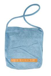 Product shot of the Corduroy Tote Bag in colour Blue (Blue), from the front