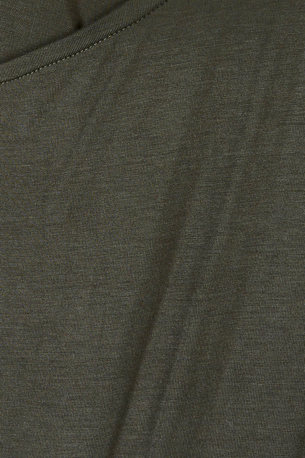 Product shot of the Modal Back Wrap Midi Dress in colour Deepgreen (Green), detail