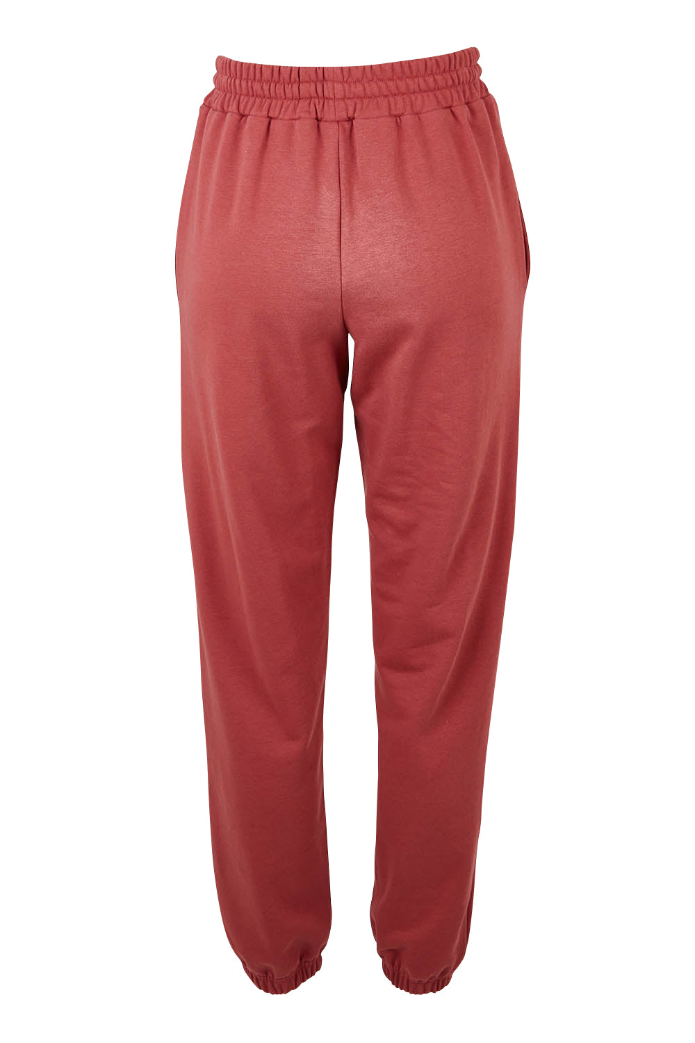 Product shot of the Cotton Terry Track Pants in colour Pinkclay (Pink), from the back
