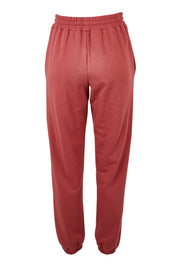 Product shot of the Cotton Terry Track Pants in colour Pinkclay (Pink), from the back