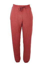 Product shot of the Cotton Terry Track Pants in colour Pinkclay (Pink), from the front