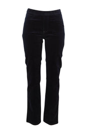 Product shot of the Pin Cord Slim Pant in colour Midnight (Blue), from the front