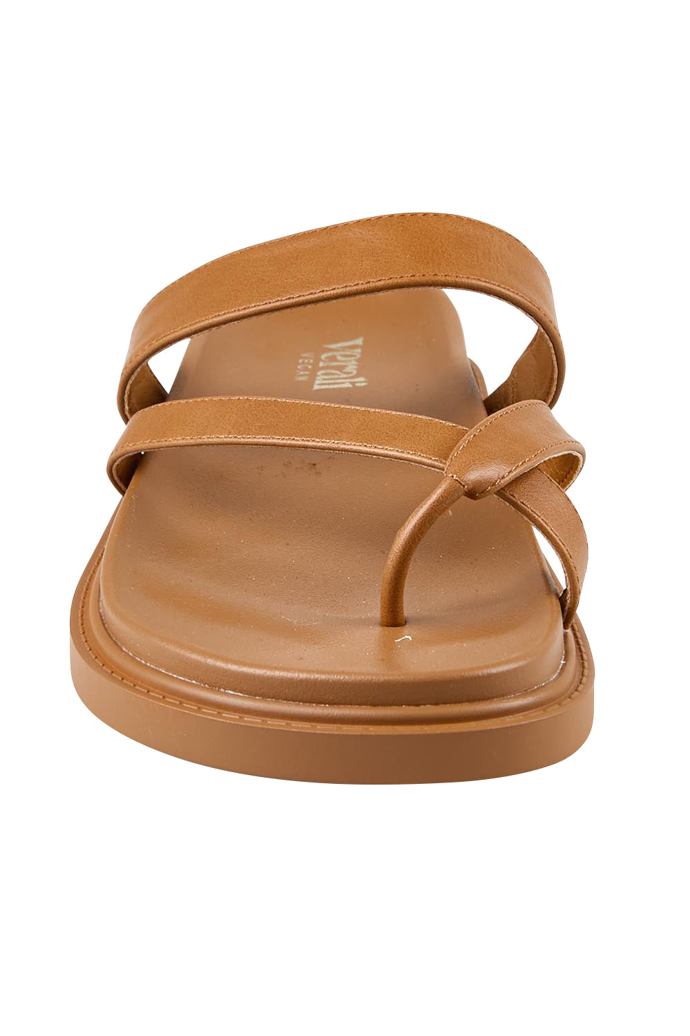 Product shot of the Binky Slide - Tan in colour Tan, showing detail
