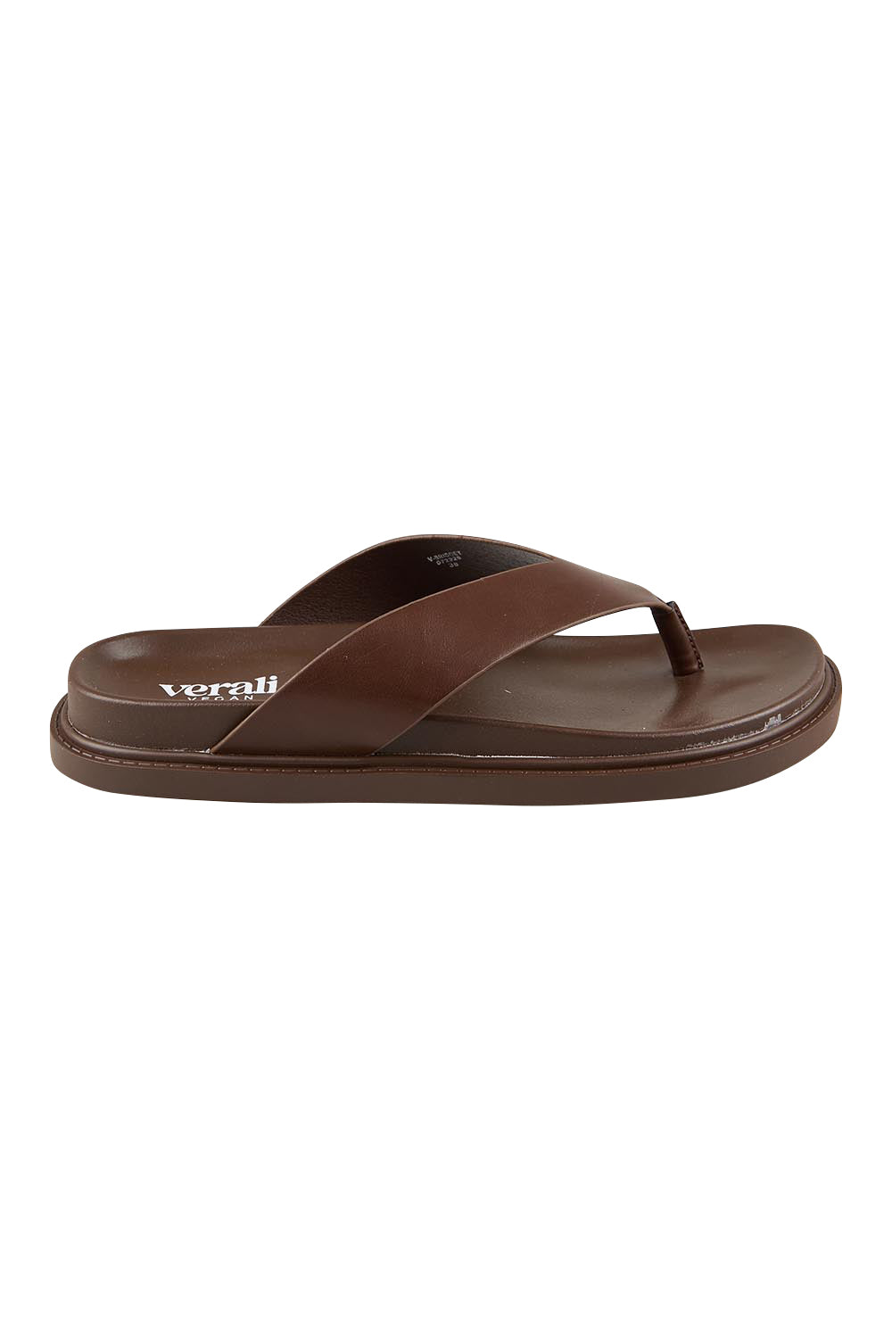 Product shot of the Bridget Slide - Chocolate in colour Chocolate, from the front