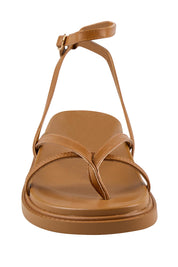 Product shot of the Brinley Sandal - Tan in colour Tan, showing detail