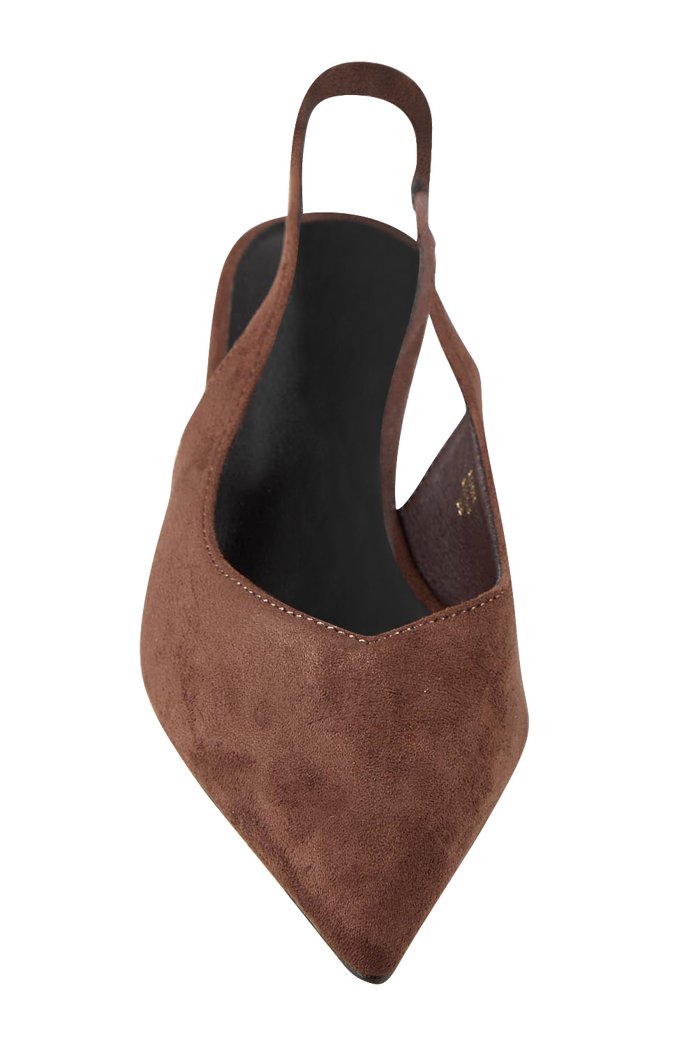 Product shot of the Lush Kitten Heel - Chocmicro in colour Chocmicro, showing detail