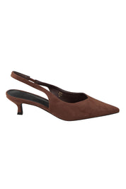 Product shot of the Lush Kitten Heel - Chocmicro in colour Chocmicro, from the front