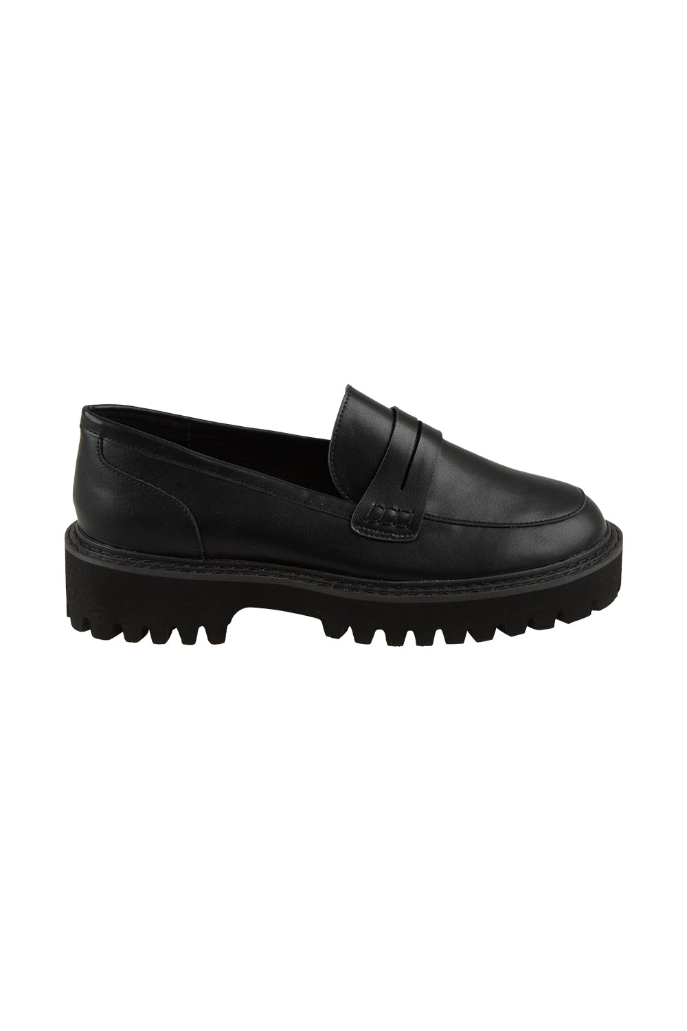 Product shot of the Neon Loafer in colour Black (Black), from the front