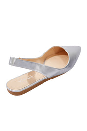 Product shot of the Pippa Flat in colour Silver (Metallics), from the back