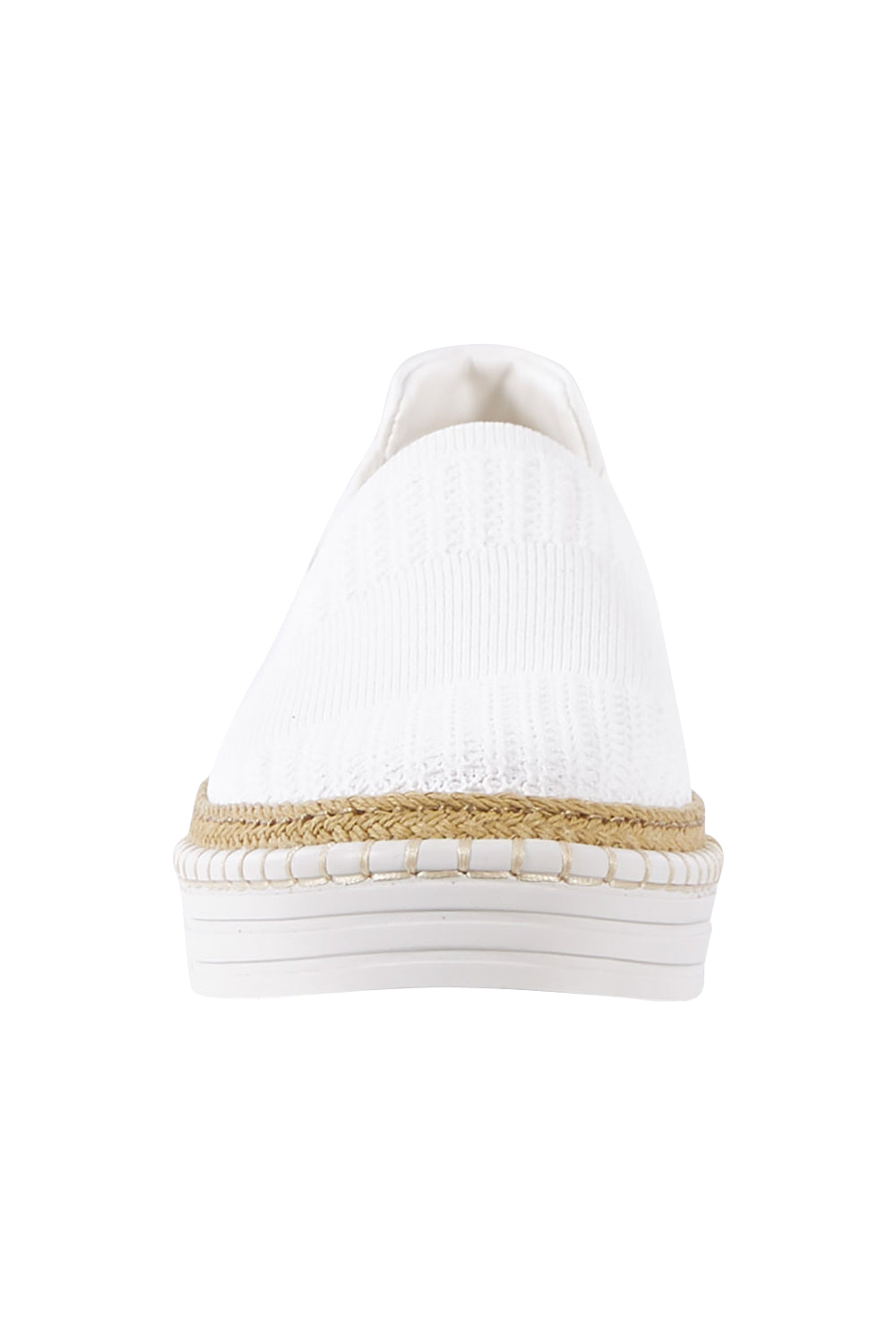 Product shot of the Queen Stretch Flat in colour White (White), detail
