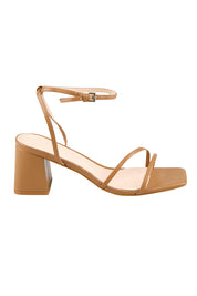 Product shot of the Stevie Heel - Darkcameltan in colour Darkcameltan, from the front