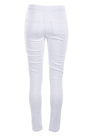 Product shot of the Charlee High Rise Skinny Jean in colour White (White), from the back