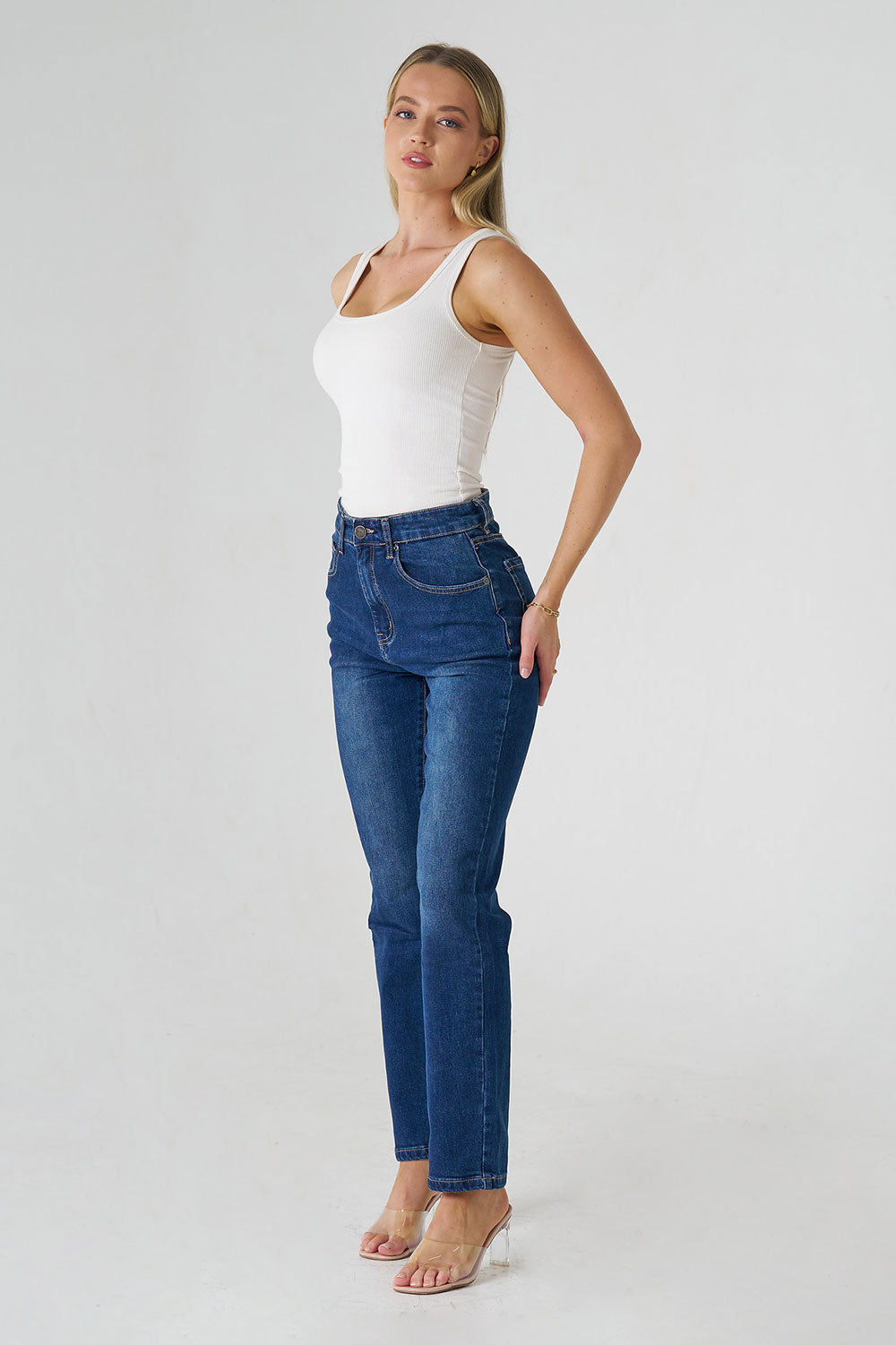 Tilly High-Waisted Straight Leg Jean - Middenim