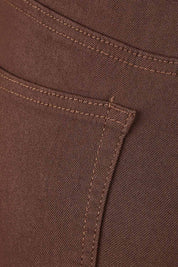 Product shot of the Raven Skinny in colour Chocolate, detail