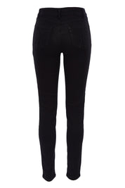 Product shot of the Belle High Waist Jean in colour Black (Black), from the back