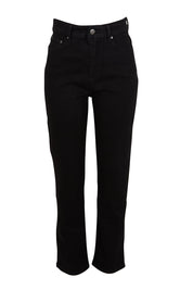 Ava High-Waisted Straight Leg Jean - Black
