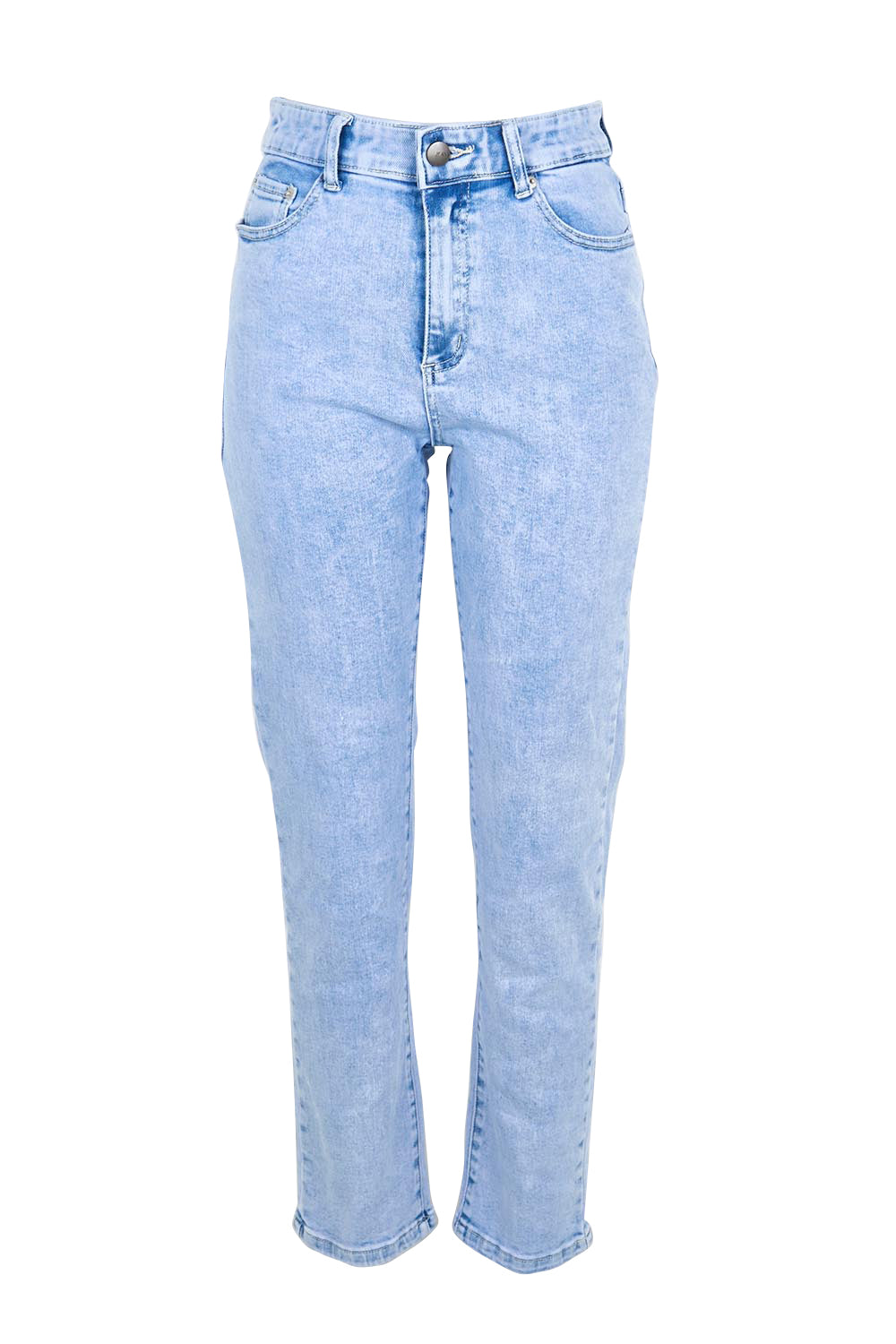 Ava High-Waisted Straight Leg Jean - Lightdenim