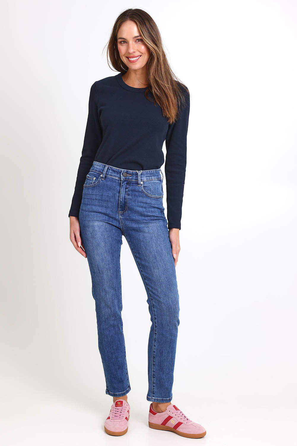 Ava High-Waisted Straight Leg Jean - Middenim