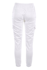 Product shot of the Harlow Cargo Jogger in colour White (White), from the back