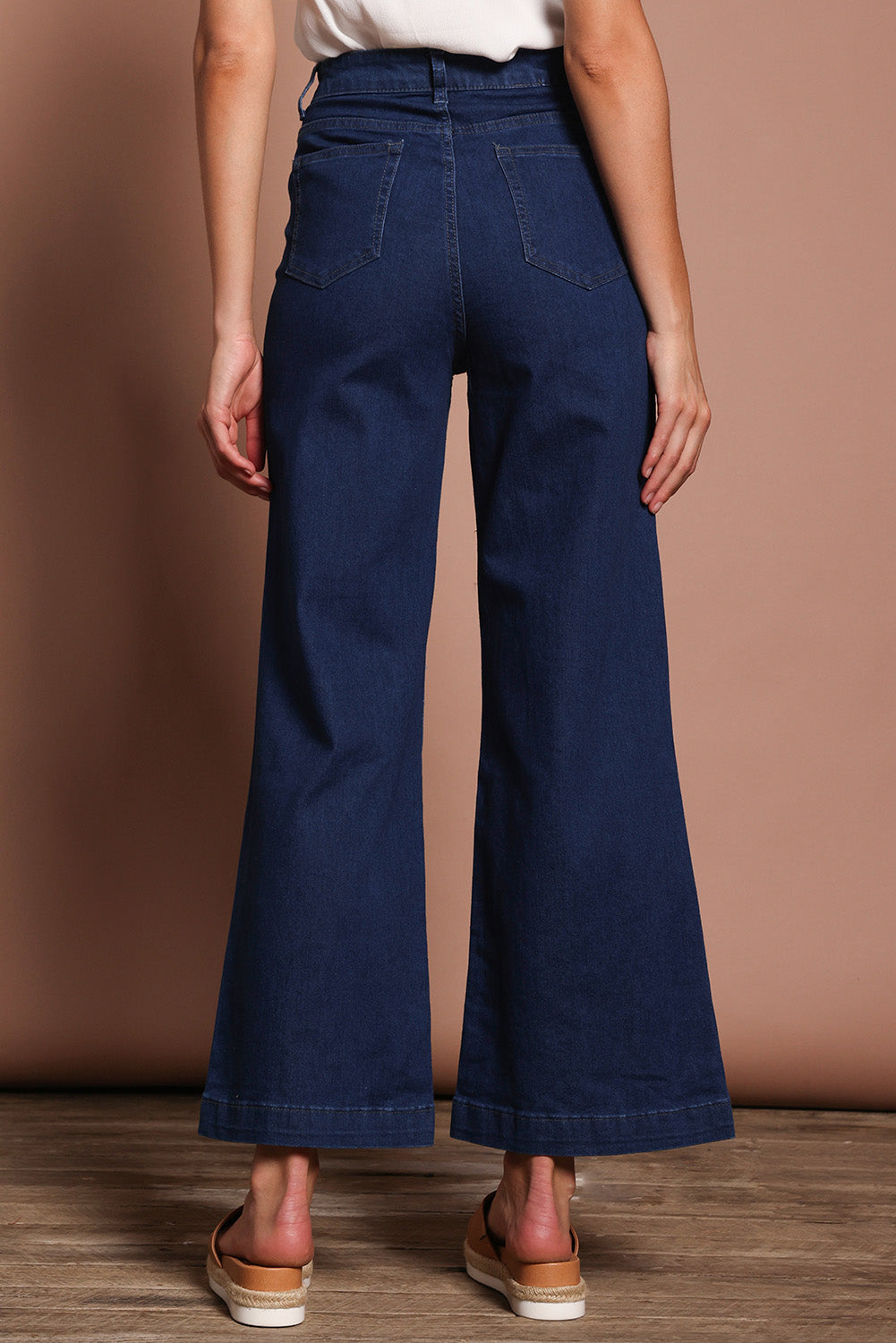 Preloved Hayley High-Waisted Wide Leg Jean - Darkdenim