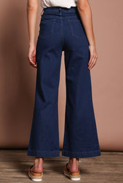 Preloved Hayley High-Waisted Wide Leg Jean - Darkdenim