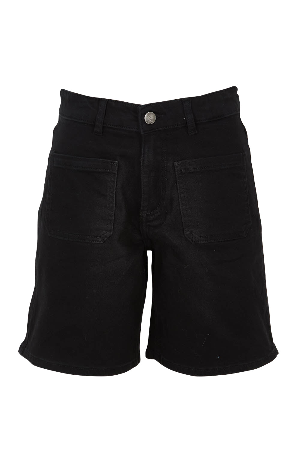 Product shot of the Kate Highin colourWaisted Shorts - Black (Black), from the front