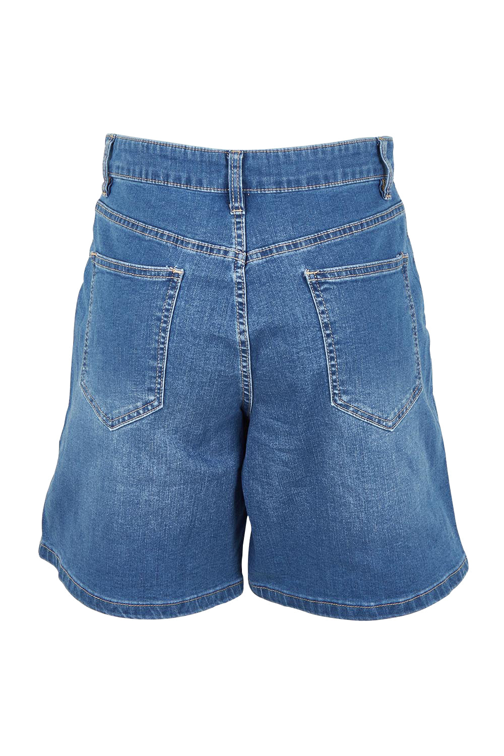 Product shot of the Kate Highin colourWaisted Shorts - Lightdenim (Blue), from the back