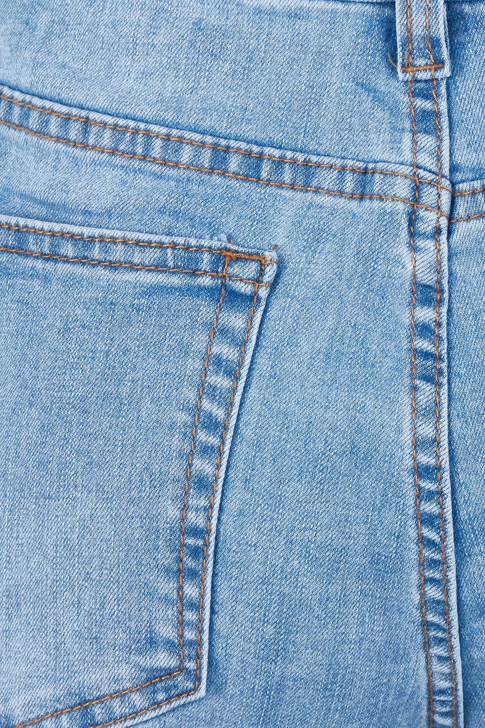 Product shot of the Katie Highin colourWaisted Front Pocket Wide Leg Jean - Fadedenim (Blue), detail