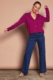 Katie High-Waisted Front Pocket Wide Leg Jean - Indigoden
