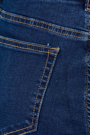 Product shot of the Katie Highin colourWaisted Front Pocket Wide Leg Jean - Indigoden (Blue), detail