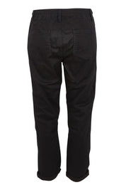 Product shot of the Robin Drawstring Pull On Pant in colour Black (Black), from the back