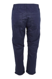 Product shot of the Robin Drawstring Pull On Pant in colour Navy (Blue), from the back
