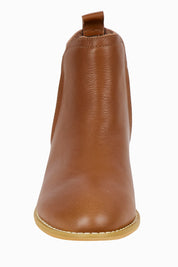 Product shot of the Douglas Suede Boot in colour Chocolate, detail
