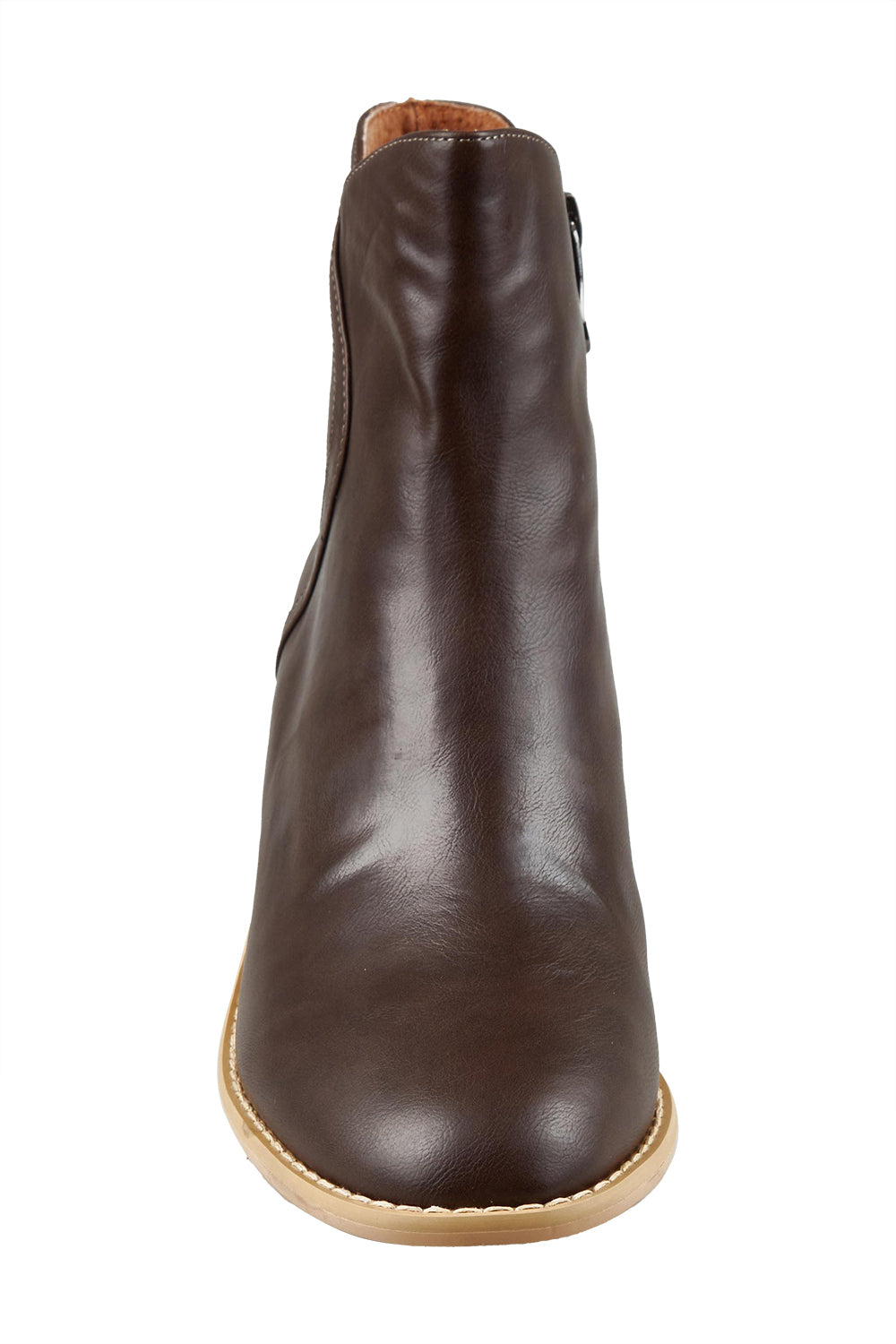 Product shot of the Marissa Ankle Boot in colour Chocolate, detail
