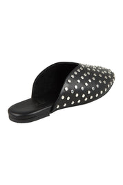 Product shot of the Soho Studded Mule in colour Black (Black), from the back