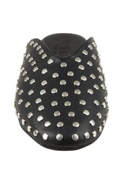 Product shot of the Soho Studded Mule in colour Black (Black), detail