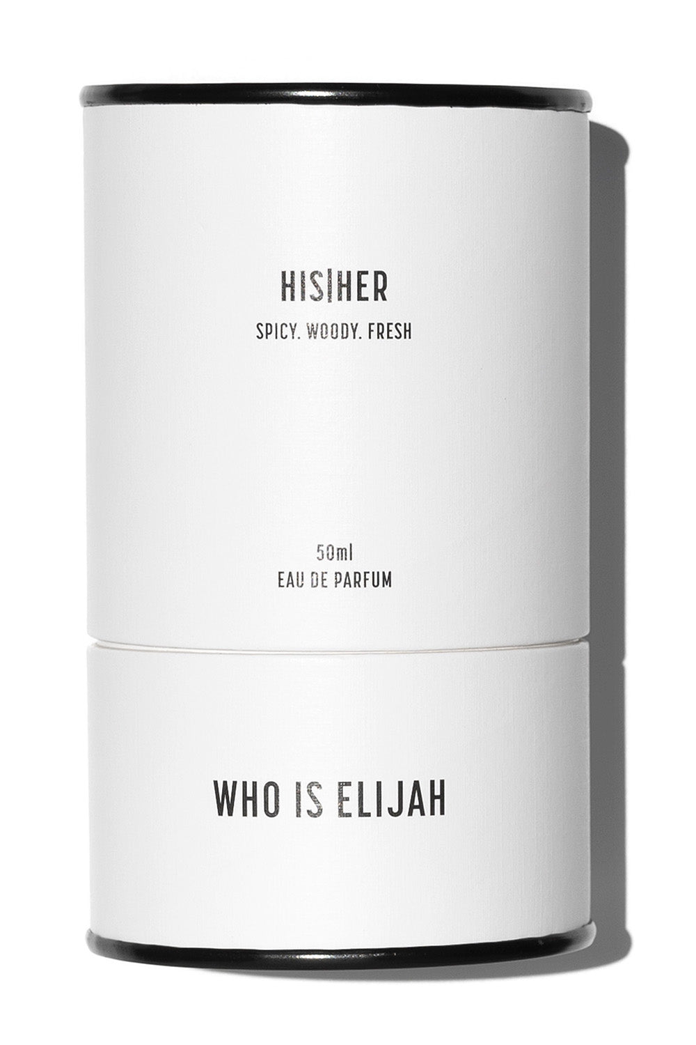 Product shot of the His Her Eau De Parfum 50ML in colour Hisher (White), detail