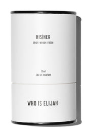 Product shot of the His Her Eau De Parfum 50ML in colour Hisher (White), detail