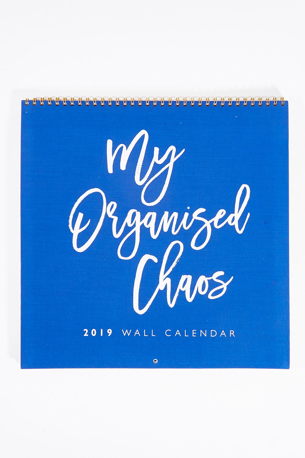 A model wearing size OneSize of the My Organised Chaos Wall Calendar 2019 in colour Sapphire (Blue), from the front, showing the whole outfit
