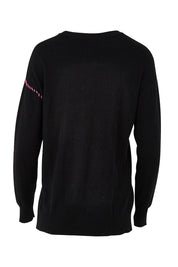Product shot of the Super Star Cotton Cashmere Jumper in colour Black (Black), from the back