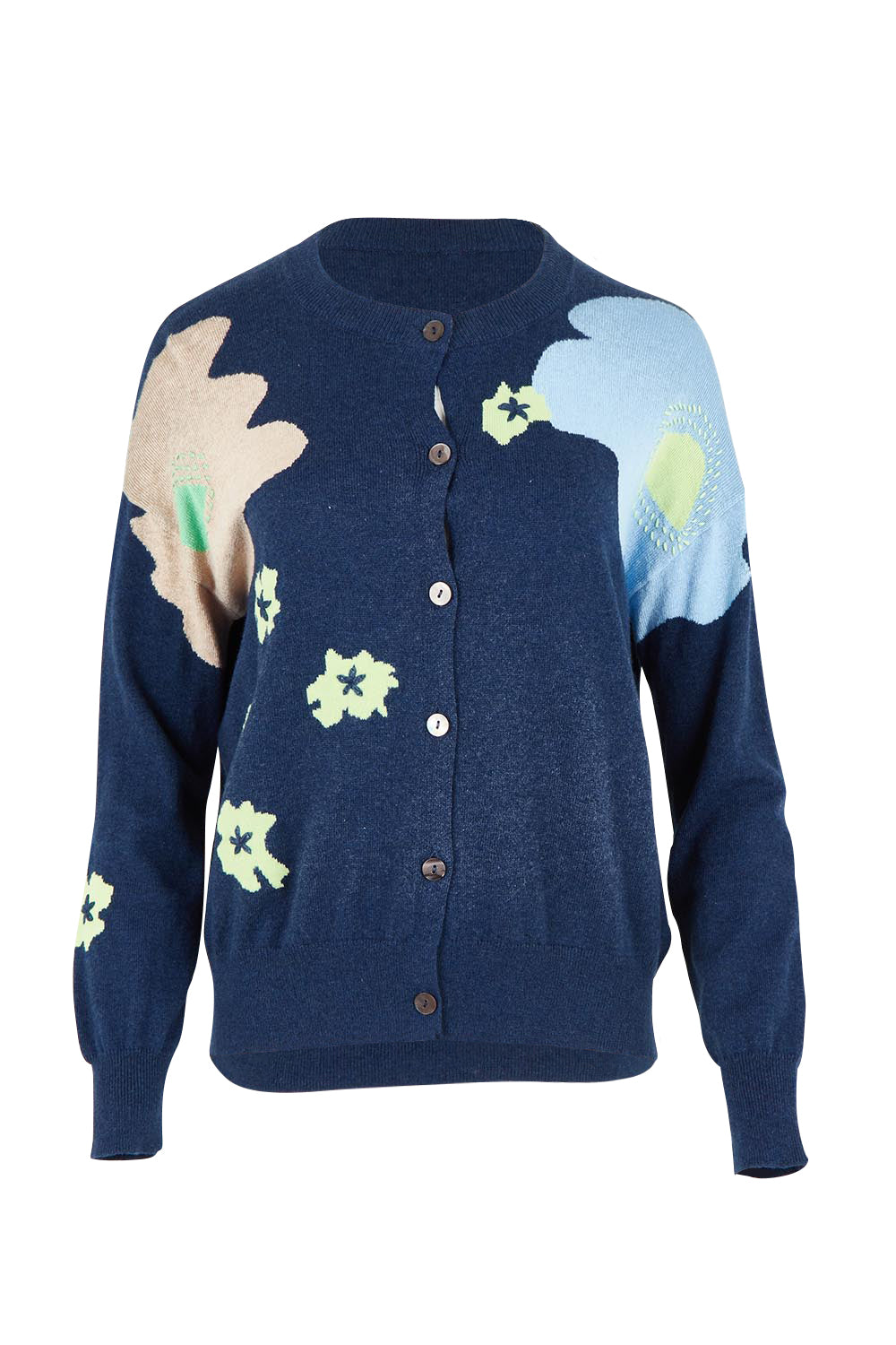 Petal Play Cotton Cashmere Cardi – Denim