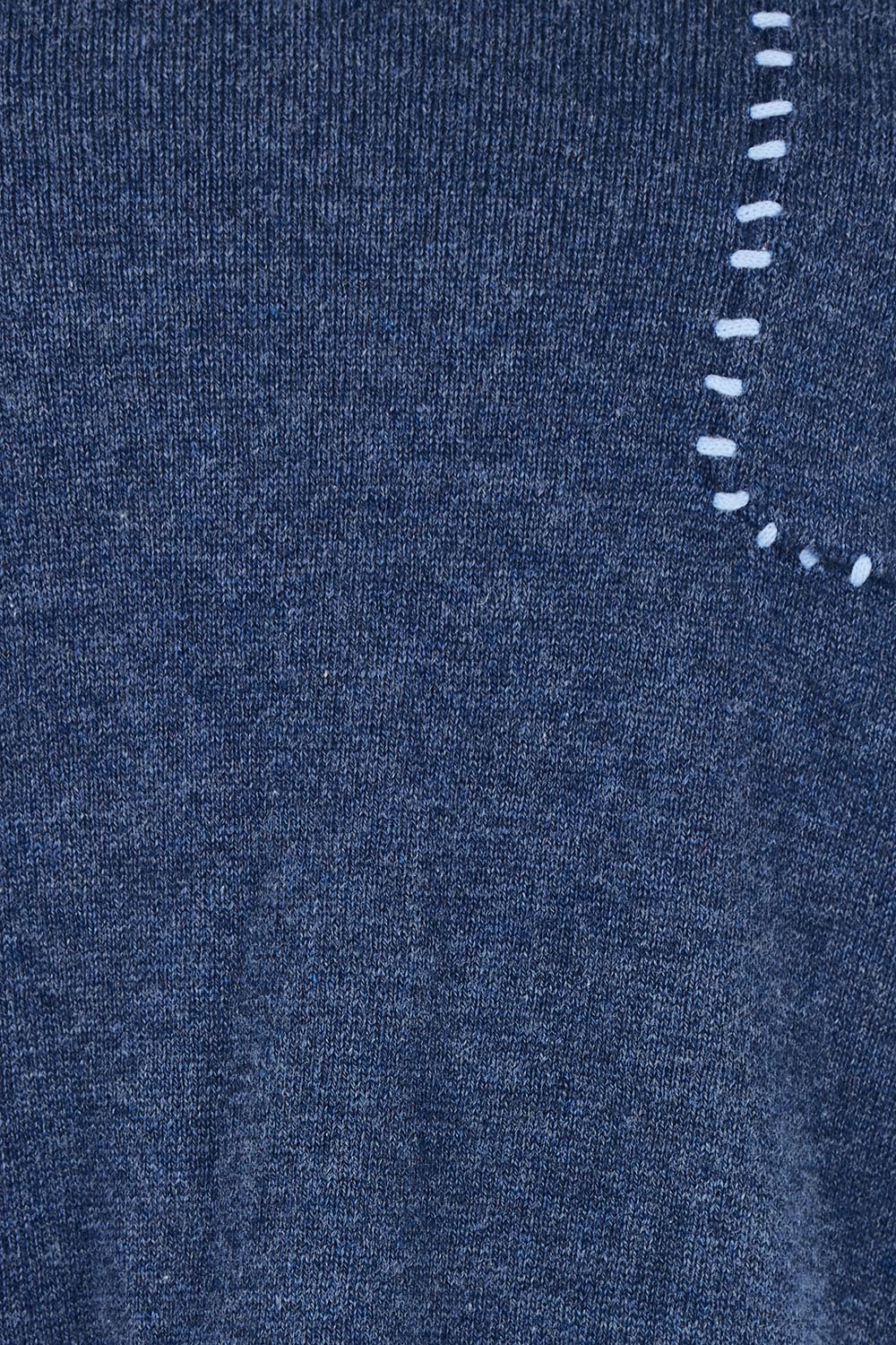 Cotton Cashmere Pocket Detail Jumper – Denim