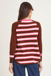 Daisy Chain Cotton Cashmere Crew Knit – Chocolate