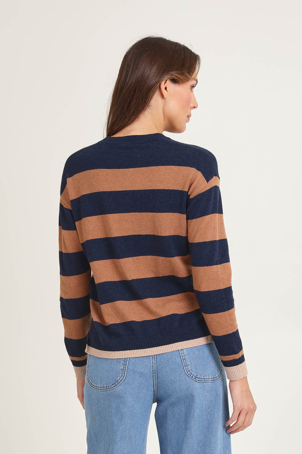 Stripe Clash Cotton Cashmere Crew Knit – Dkdenim