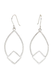 Product shot of the Constance Everyday Earring in colour Silver (Metallics), from the front