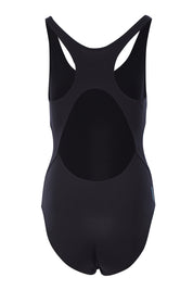 Product shot of the Cottesloe Powerback One Piece in colour Black (Black), from the back