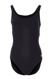 Product shot of the Cottesloe Powerback One Piece in colour Black (Black), from the front