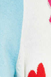 Product shot of the My Happy Cotton Cashmere Jumper in colour Aqua (Blue), detail
